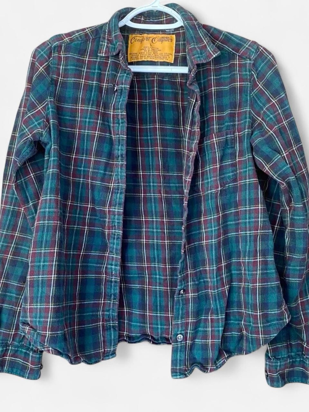 Vintage Y2K Comfort Outfitter Cotton Long Sleeve Button Flannel Shirt Skater - Picture 2 of 8